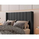 Ver imagem 2 de Cabeceira Estofada King 195 Cm Turquesa Corino Preto
