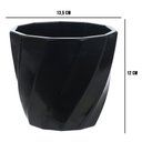 Ver imagem 7 de Vaso Torcido Decorativo Preto 12x13,5 cm - D’Rossi