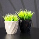Ver imagem 3 de Vaso Torcido Decorativo Preto 12x13,5 cm - D’Rossi