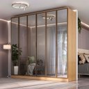 Ver imagem 1 de Guarda Roupa Ravi em Mdf 240x232,2cm 6 Portas Reflecta Olmo 1109