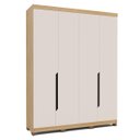Ver imagem 2 de Roupeiro Barcelona MDF 4 Portas 180x235,5cm Carvalho/Off White 250707