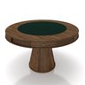 Conjunto Mesa de Jogos Carteado Bellagio Tampo Reversível e 6 Cadeiras Madeira Poker Base Cone Velud - 2
