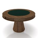 Ver imagem 2 de Conjunto Mesa de Jogos Carteado Bellagio Tampo Reversível e 6 Cadeiras Madeira Poker Base Cone Velud
