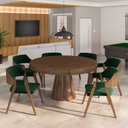 Ver mais imagens de Conjunto Mesa de Jogos Carteado Bellagio Tampo Reversível e 6 Cadeiras Madeira Poker Base Cone Velud