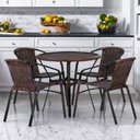 Ver imagem 2 de Kit 4 Cadeiras Alumínio e Mesa Tampo Varanda Piscina Jardim Trama Original