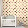 Papel de Parede Poá Parede Amarela com Bolinhas Vermelhas - 2,2m - 2