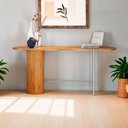 Ver imagem 1 de Aparador Ipê em Madeira Maciça Mel Metal Champagne