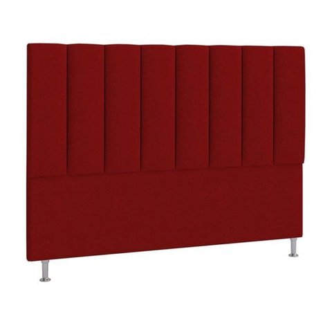 Cabeceira Box Solteiro Sevilha 90 Cm Tca 53 - Veludo Vermelho