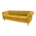 Ver imagem 1 de Dois Sofás Chesterfield Duque 3 lugares 1,80 - Suede Amarelo / sala de estar, recepção, ba