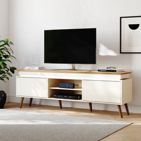 Rack para TV Até 75 Polegadas Kaia com 2 Portas com LED - Babus