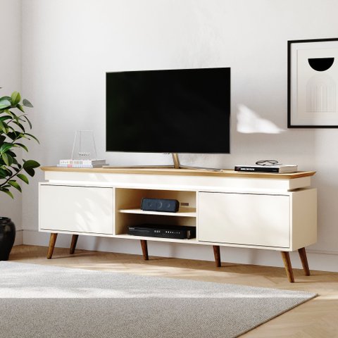Rack para TV até 75 Polegadas Kaia com 2 Portas com LED - Babus