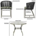 Ver imagem 2 de Mesa e 6 Cadeiras de Jantar Noronha Fendi E5 Trama Original Preto