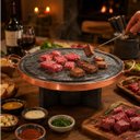Ver imagem 2 de Kit Fondue Pedra Sabão Completo 18PÇS - Chapa 32 cm