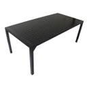 Ver imagem 1 de Mesa Retangular Haiti com Tampo Ripado em Alumínio para Cozinha, Edícula, Área - Cinza