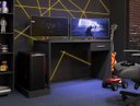 Ver imagem 3 de Mesa Gamer Toledo Preto Black com Suporte para Gabinete Cpu e 1 Gaveta Mdp