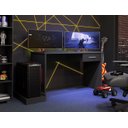 Ver imagem 3 de Mesa Gamer Toledo Preto Black com Suporte para Gabinete Cpu e 1 Gaveta Mdp
