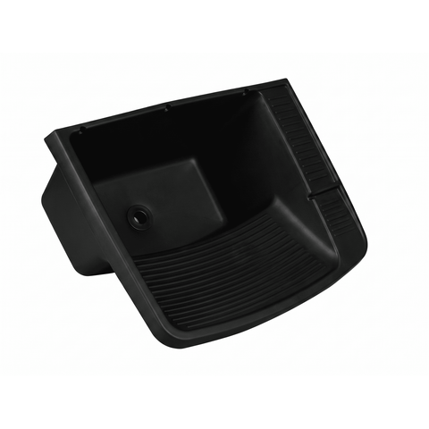 Tanque de Plástico Lavanderia c/ Sifão - Preto - 22L