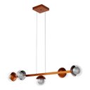 Ver imagem 6 de Pendente Luminaria Lustre de Teto Jabuticaba 5 Globos Vidro Decoração Iluminação Casa Sala Cozinha