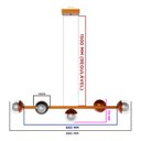 Ver imagem 5 de Pendente Luminaria Lustre de Teto Jabuticaba 5 Globos Vidro Decoração Iluminação Casa Sala Cozinha