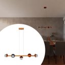 Ver imagem 1 de Pendente Luminaria Lustre de Teto Jabuticaba 5 Globos Vidro Decoração Iluminação Casa Sala Cozinha