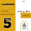 Ver imagem 4 de Pendente Luminaria Lustre de Teto Jabuticaba 5 Globos Vidro Decoração Iluminação Casa Sala Cozinha
