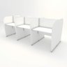 Mesa de Trabalho Call Center para 6 Pessoas 2,77m Branco F5 Cor:branco - 3
