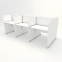Ver imagem 3 de Mesa de Trabalho Call Center para 6 Pessoas 2,77m Branco F5 Cor:branco