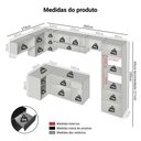 Ver imagem 3 de Armário de Cozinha Completa de Canto Suspenso 465 Cm Preto Nice Madesa 06 Preto