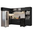 Ver imagem 2 de Armário de Cozinha Completa de Canto Suspenso 465 Cm Preto Nice Madesa 06 Preto