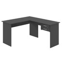 Ver imagem 3 de Mesa em L com Gaveta Mantel Preto Onix