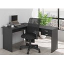 Ver imagem 1 de Mesa em L com Gaveta Mantel Preto Onix