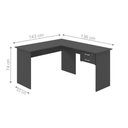 Ver imagem 2 de Mesa em L com Gaveta Mantel Preto Onix
