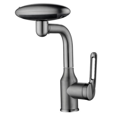 Torneira Monocomando Banheiro Cozinha Rotaçao 360 Graus Quatro Jatos Cascata Modo Bolha Cortina de a
