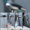 Ver imagem 3 de Torneira Monocomando Banheiro Cozinha Rotaçao 360 Graus Quatro Jatos Cascata Modo Bolha Cortina de a