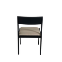 Ver imagem 3 de CADEIRA EM MADEIRA COM ASSENTO ESTOFADO AREIA. COR PRETA