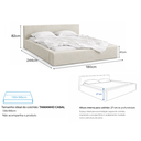 Ver mais imagens de Cama Estofada Siena Tamanho de Casal com Design Moderno Luxo