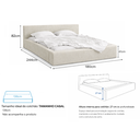 Ver mais imagens de Cama Estofada Siena Tamanho de Casal com Design Moderno Luxo