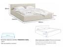 Ver mais imagens de Cama Estofada Siena Tamanho de Casal com Design Moderno Luxo