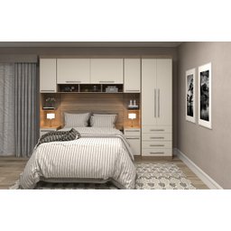 Guarda Roupa Modulado Casal 8 Portas 6 Gavetas com Cabeceira Master Luciane Moveis - 1