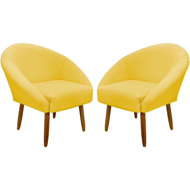 Kit 2 Poltronas Decorativa para Sala Recepção Manicure Consultório Stella Suede Kit 2 Poltronas Decorativa para Sala Recepção Manicure Consultório Stella Suede