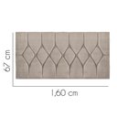 Ver imagem 2 de Painel Estofada Istambul Botão Capitonê 160cm Queen Size para Cama Box Quarto Suede Bege - Ahazzo Mó
