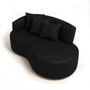 Ver imagem 6 de Sofá 2 Lugares Orgânico 140 Cm Morgan Sintético Pu Preto D03 - D’Rossi