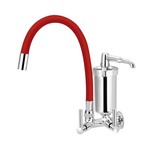 Torneira Filtro Gourmet Flexível Colorido Parede Luxo 1/4 V:vermelho