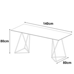 Mesa de Escritório Cavalete Arame Bela Vista Preto - 2