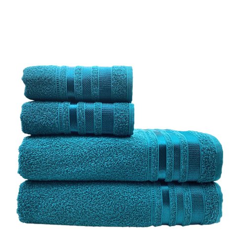 Jogo de Toalhas 4 Peças Groh Marselha 100% Algodão Azul