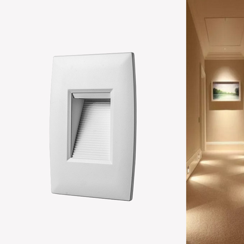 Balizador Led 2w Step Embutir Vertical 4x2 Branco 3000k Bivolt