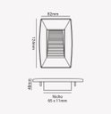 Ver imagem 4 de Balizador Led 2w Step Embutir Vertical 4x2 Branco 3000k Bivolt