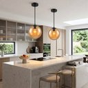 Ver imagem 5 de Pendente Moderno Glass Vidro Âmbar 20cm C Lâmp LED