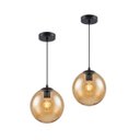 Ver imagem 1 de Pendente Moderno Glass Vidro Âmbar 20cm C Lâmp LED