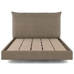 Cama King Flutuante 195cm Lyra e 2 Mesas de Cabeceira Plaza L03 Marrom/Castanho - Mpozenato - 7